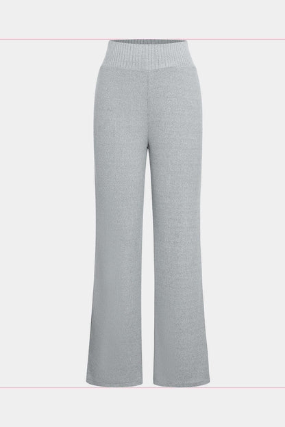 Damen Strick-Zweiteiler-Set Hoodie Weitbein-Hose Kuschelig