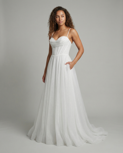 Damen Glitzer Ballkleid - Norvielle