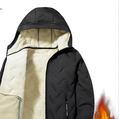 Herren Winterjacke Fleece Reißverschluss Oliviero