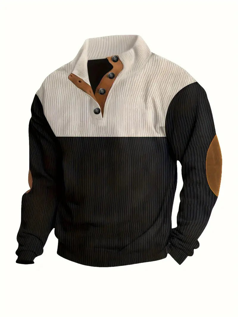 Manfred Herren Pullover Color-Block Baumwolle Multifarben