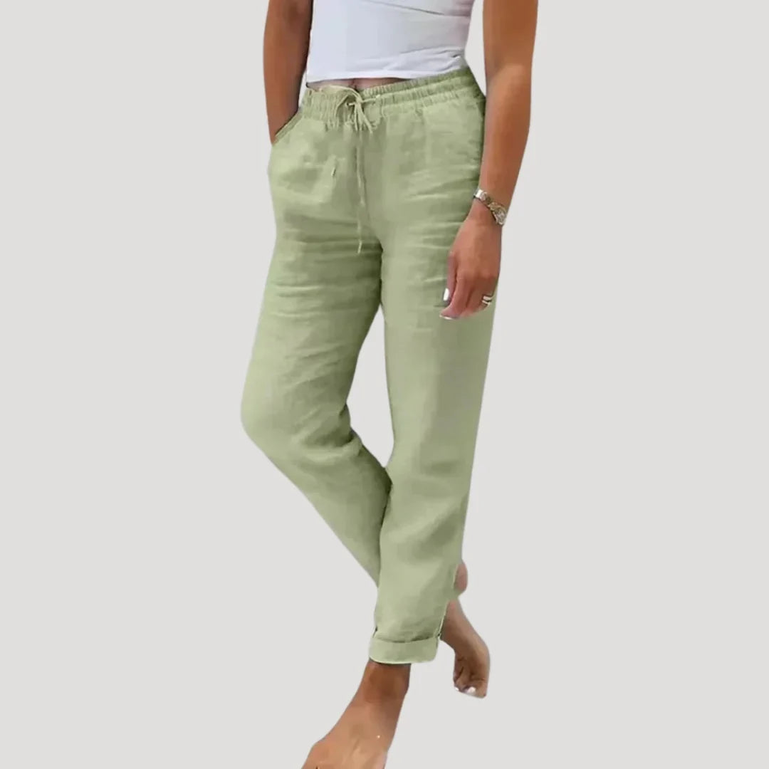Damen Sommerhose Gerades Bein Mit Taschen - Norvielle
