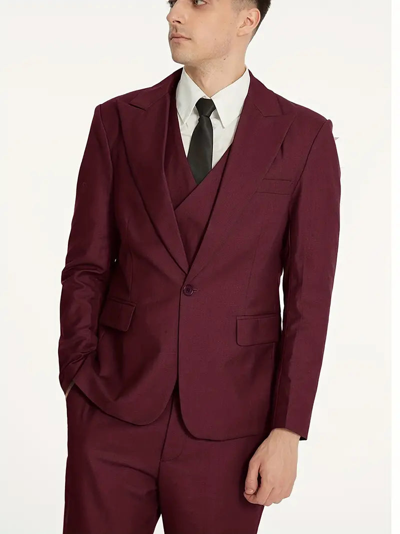 Herren Business-Anzug Blazer, Weste und Hose
