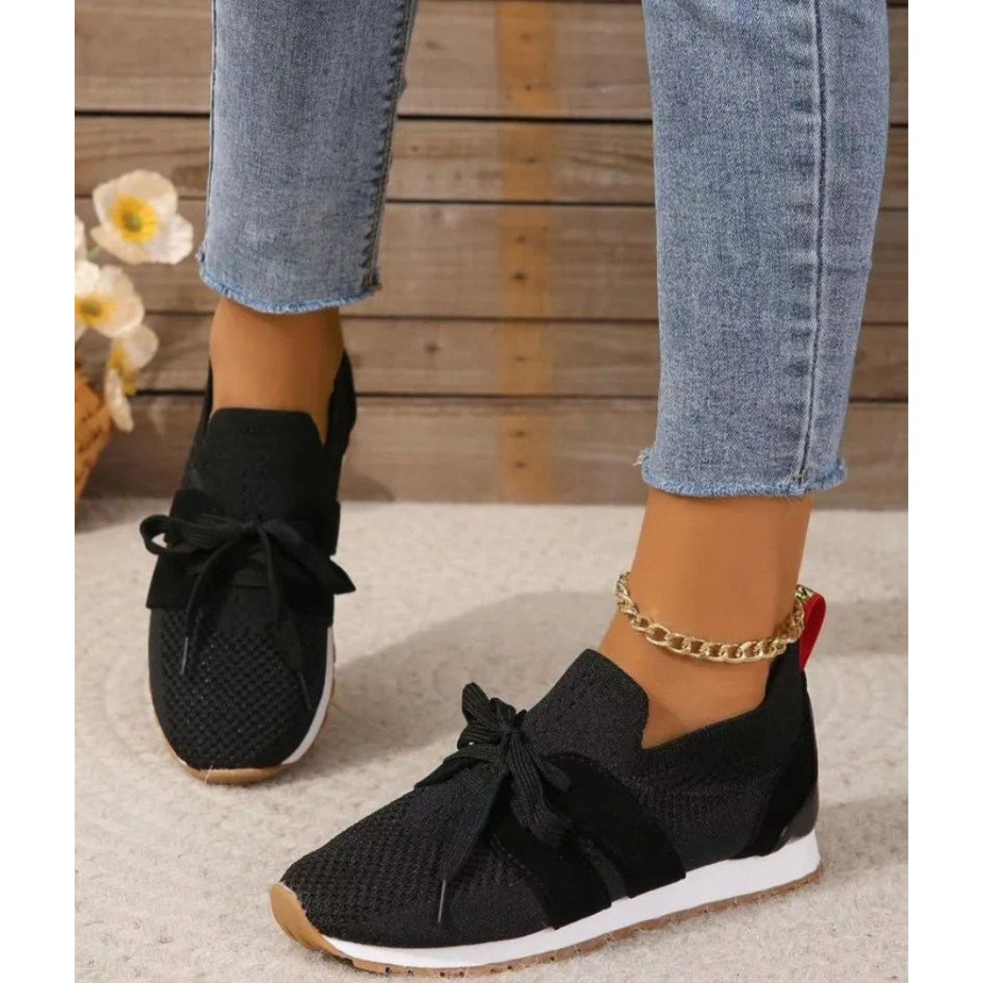 Damen Atmungsaktive Laufschuhe Leicht Flexibel Schwarz - Norvielle