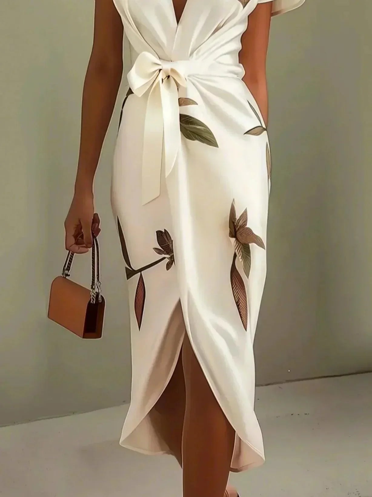 Damen Wickelkleid Sophistiziert Elegantes Design
