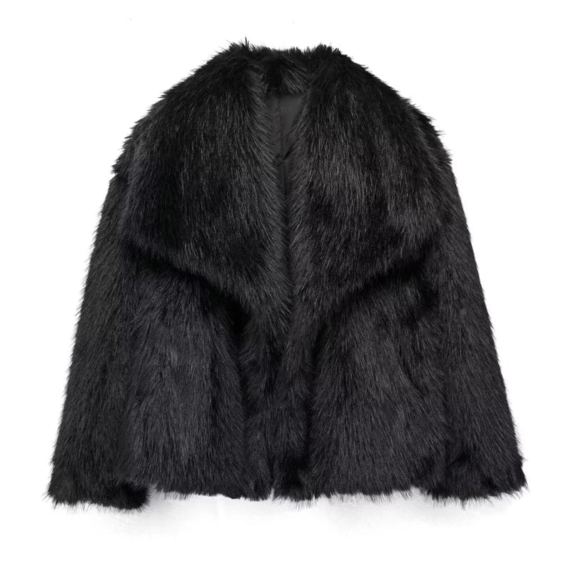 Damen Pelzjacke Warm Stilvoll