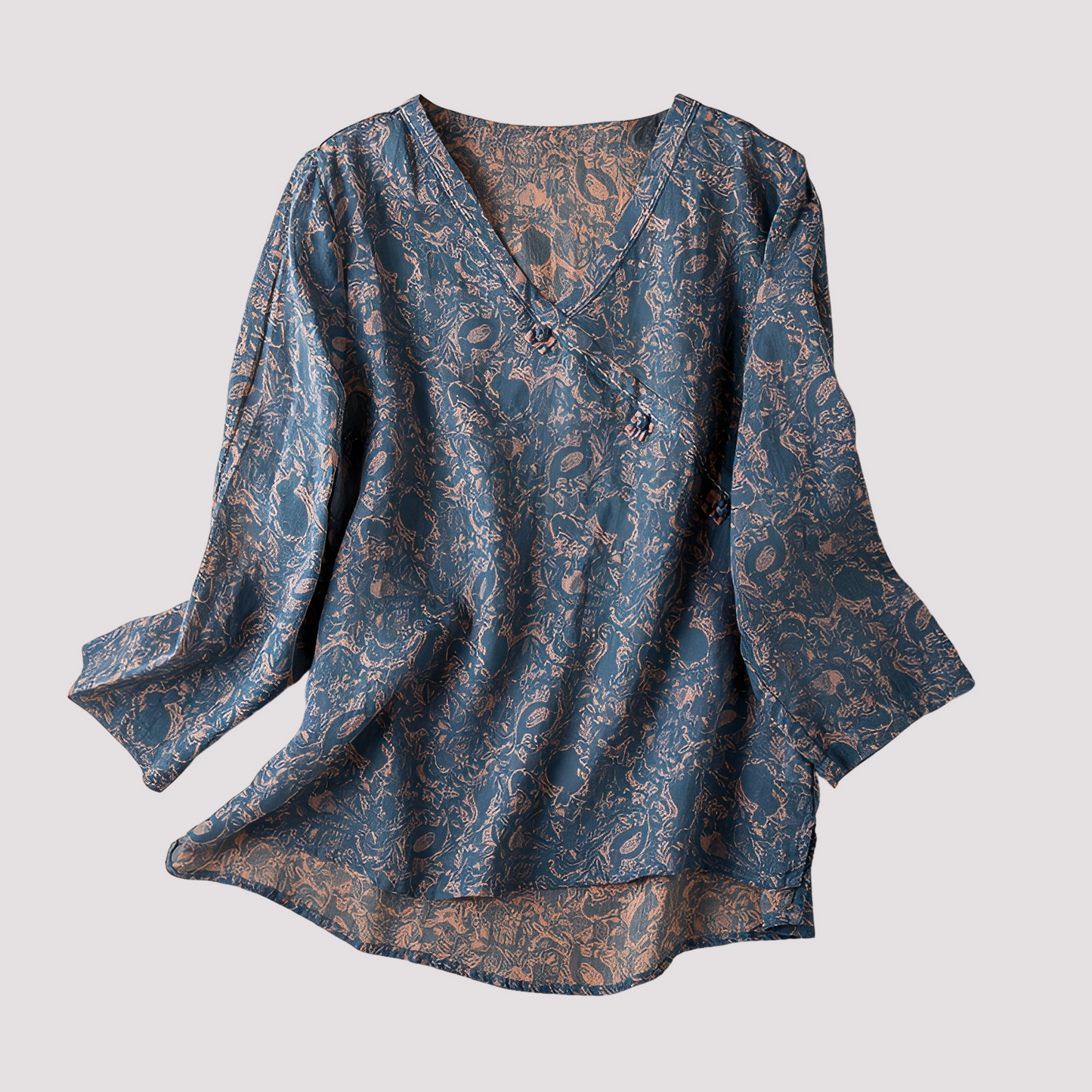 Damen Bluse Blumendruck Elegantes Design