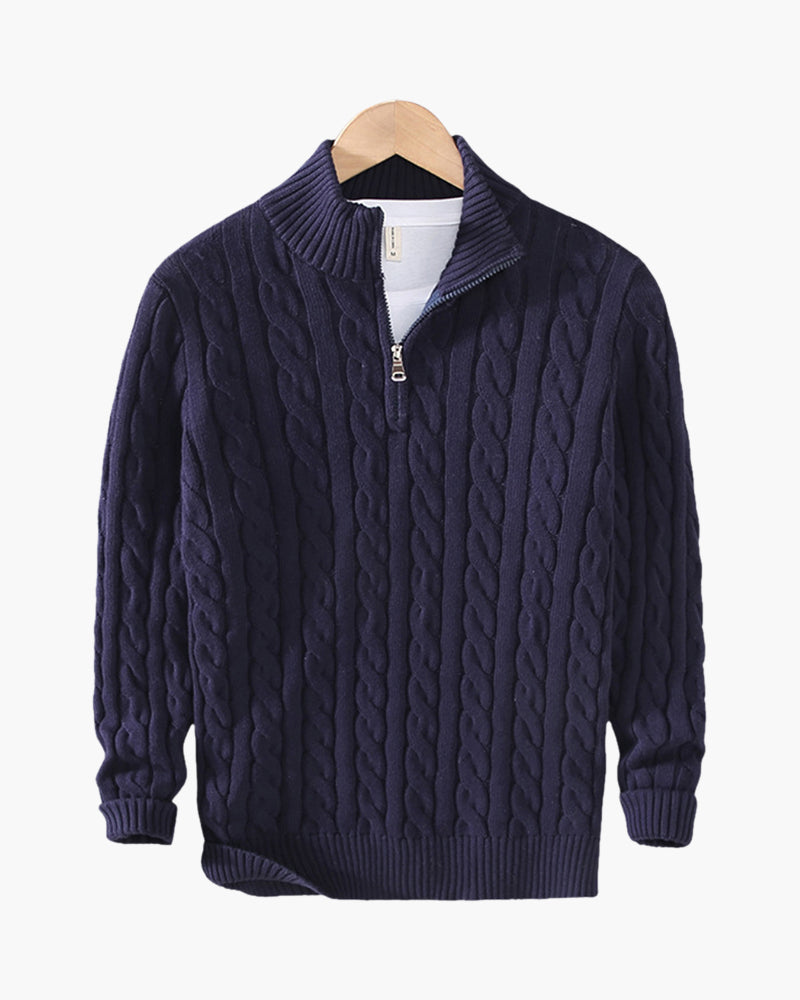 Carson Damen Zopfmuster Pullover Set Marineblau 3-teilig