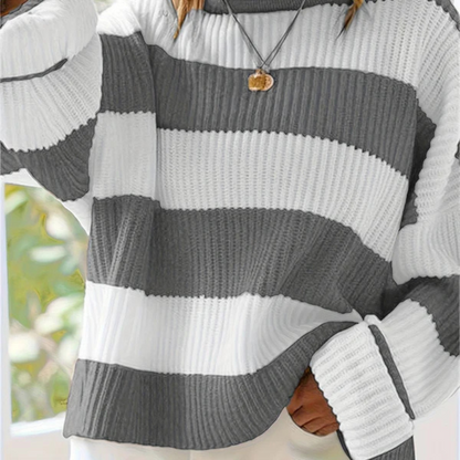 Norvielle Damen Oversize Pullover Gestreift