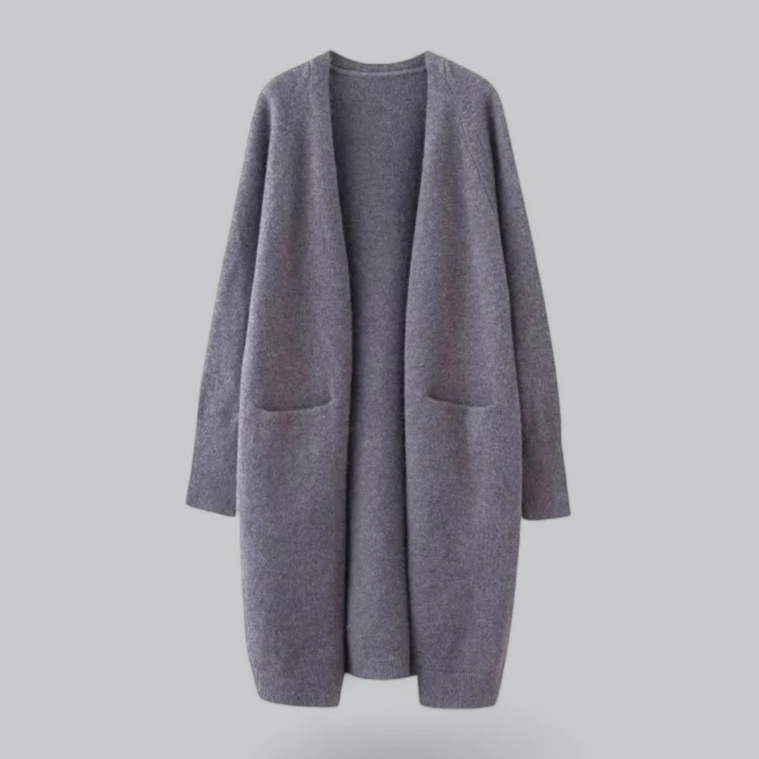 Damen Warme Strickjacke Offene Front