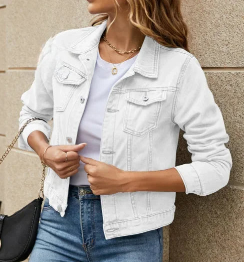 Norvielle Damen Denimjacke Lässig