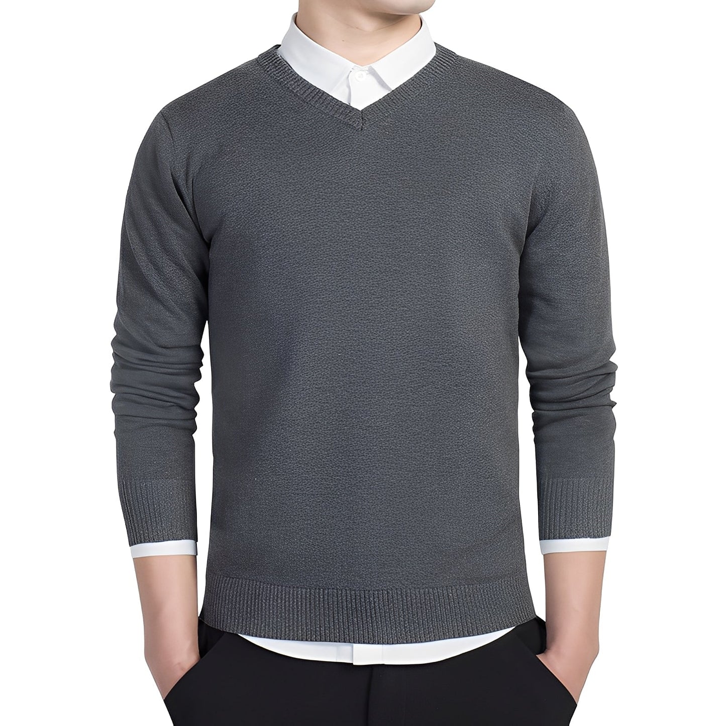Herren V-Ausschnitt Pullover