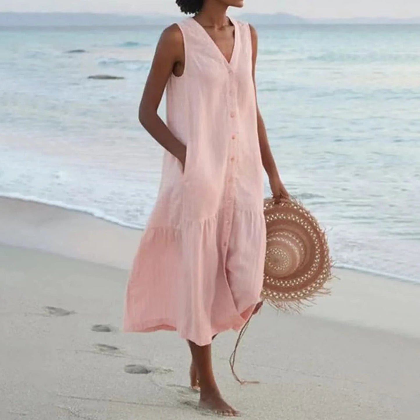 Damenkleid V-Ausschnitt