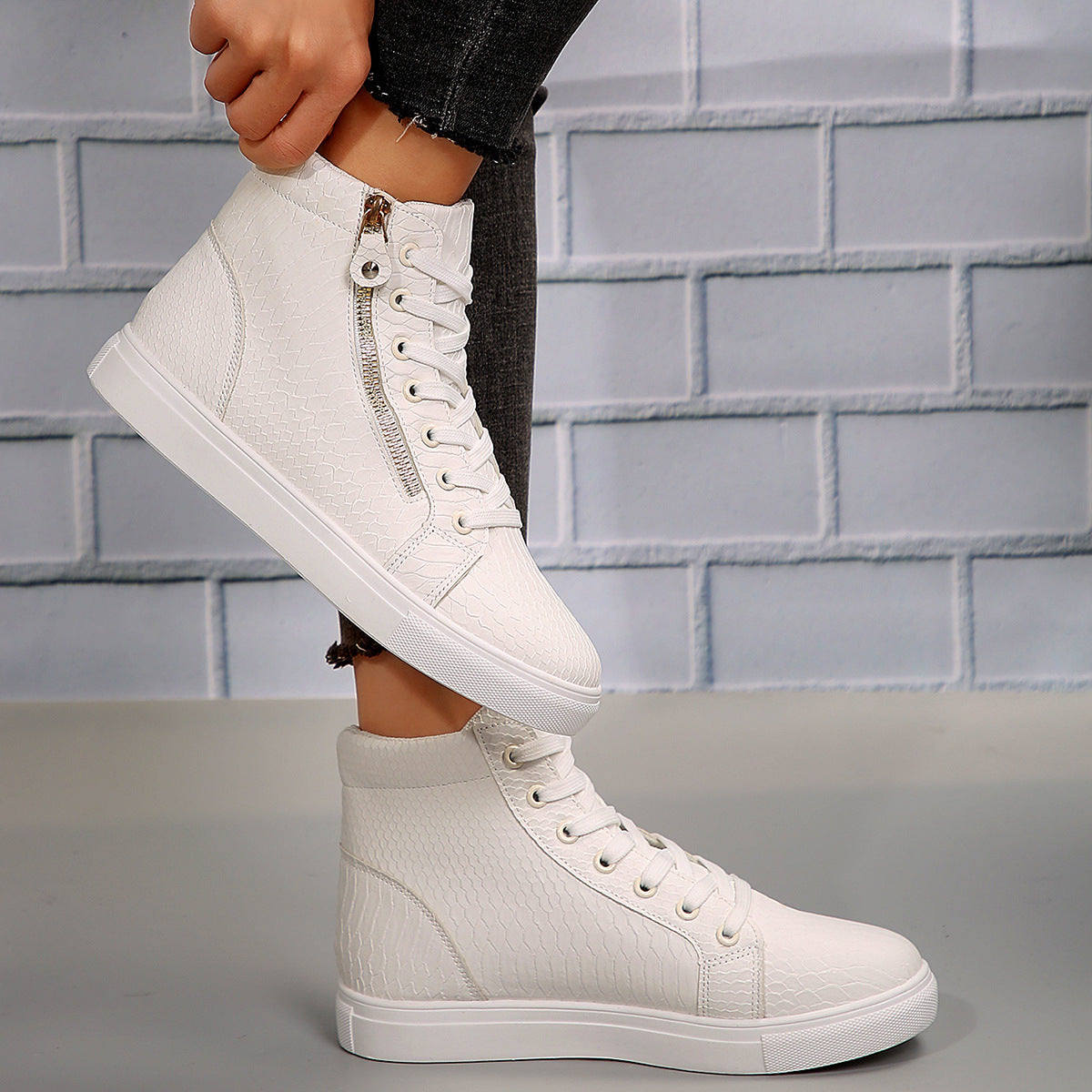 Damen Sneakers Reißverschluss