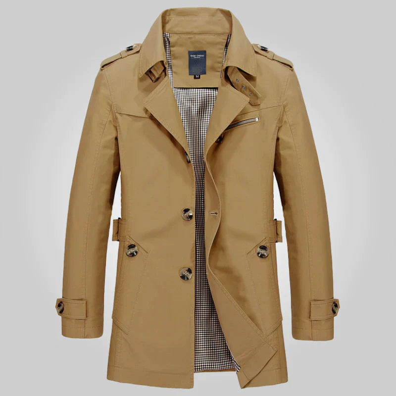 Norvielle Damen Klassischer Langer Trenchcoat