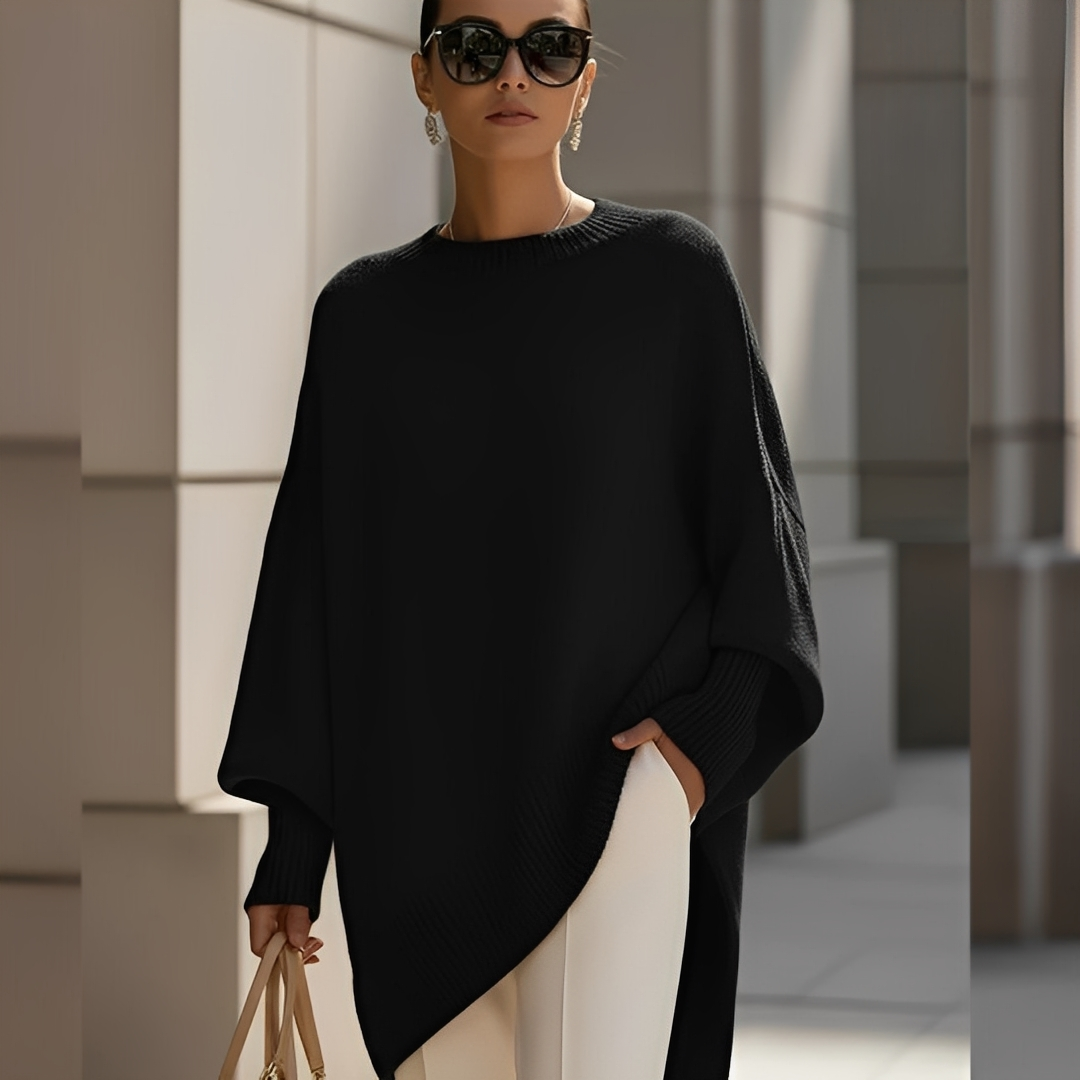 Damen Oversize Pullover Rundhalsausschnitt Großgröße