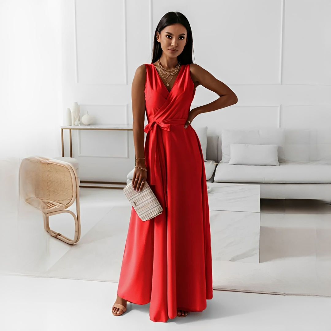 Quiana Damenkleid V-Ausschnitt Elegant