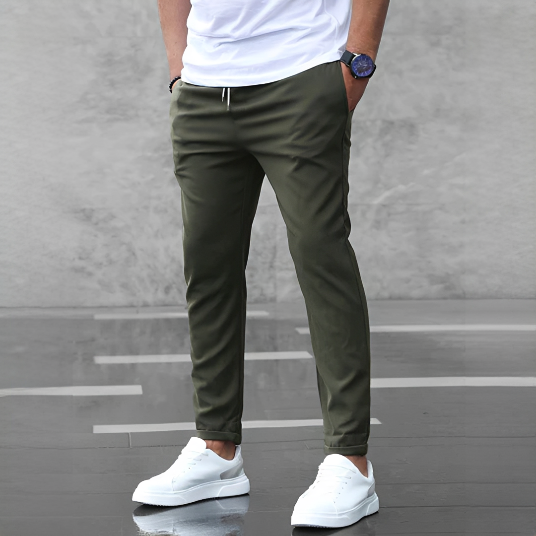 Herren Stretchhose Trenddesign Schwarz - Norvielle