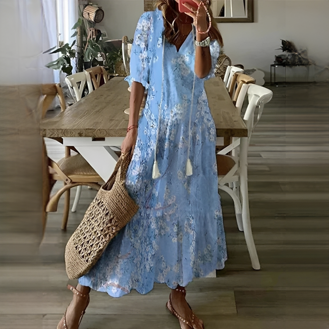 Damen Sommerkleid Leichtes Kleid Pastellfarben