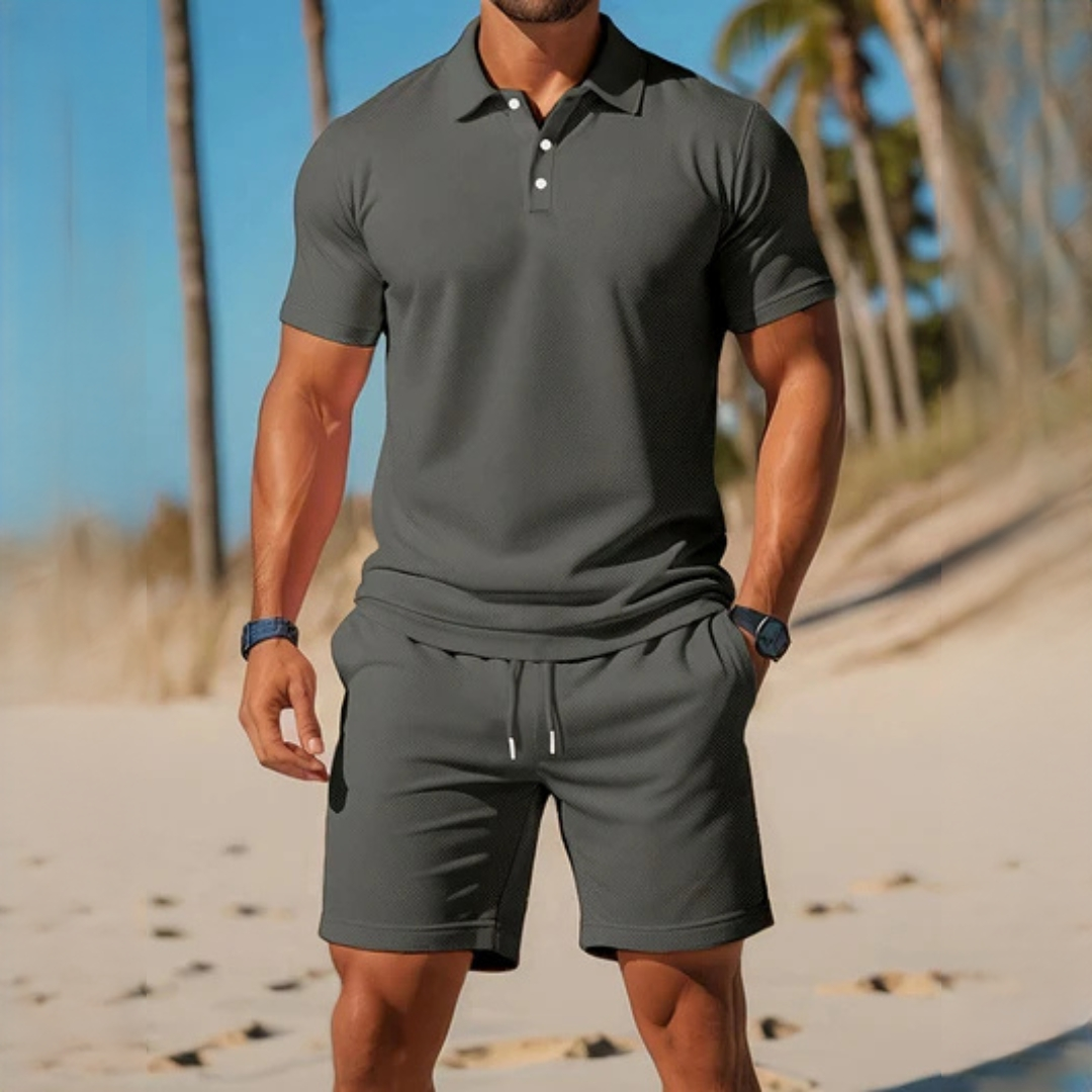 Männer Sommeroutfit Leicht Lässig Beige