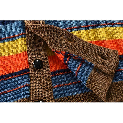 Herren Strickcardigan Retrobaumwolle Grau