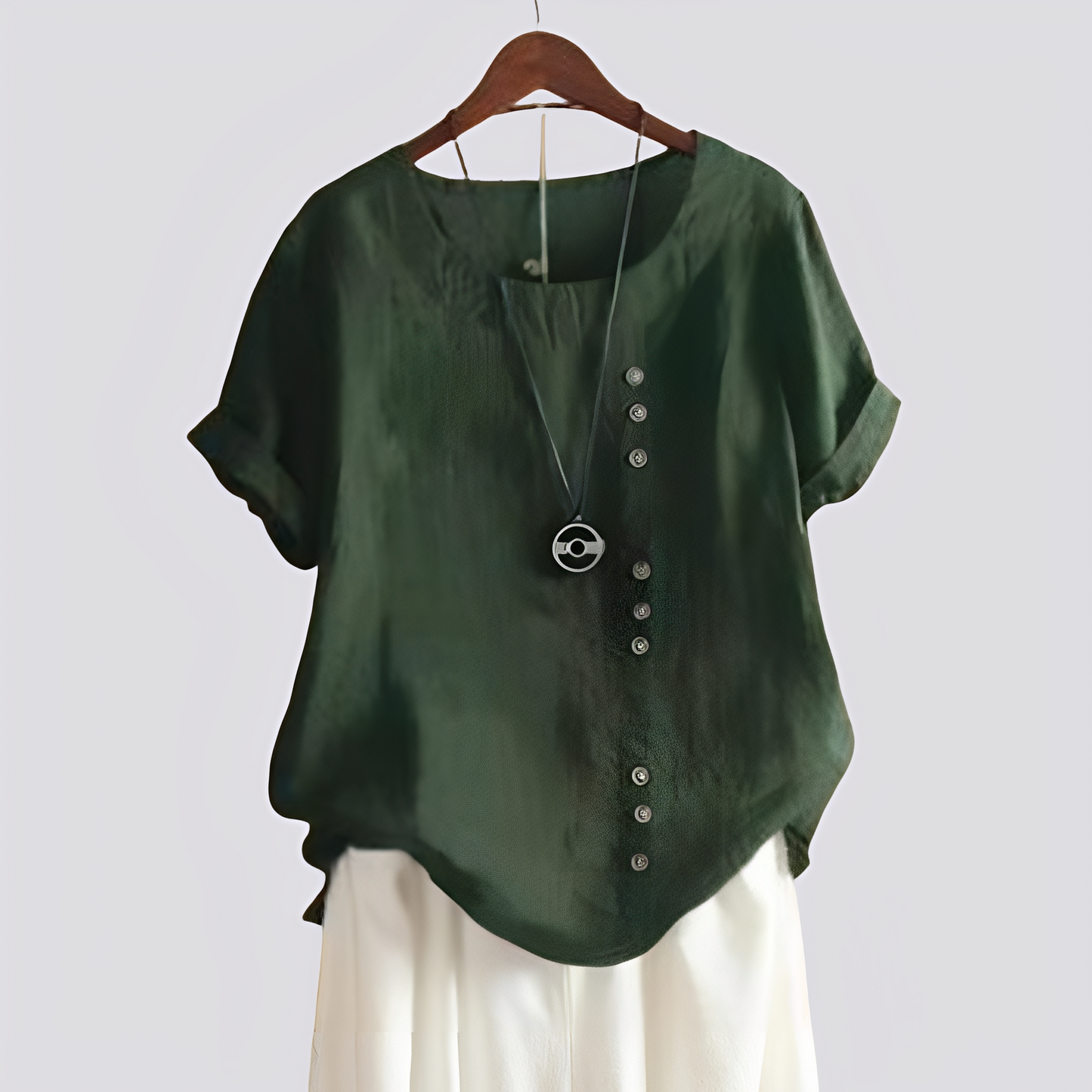Damen Kurzarm-Shirt Bequem Baumwolle Weiß