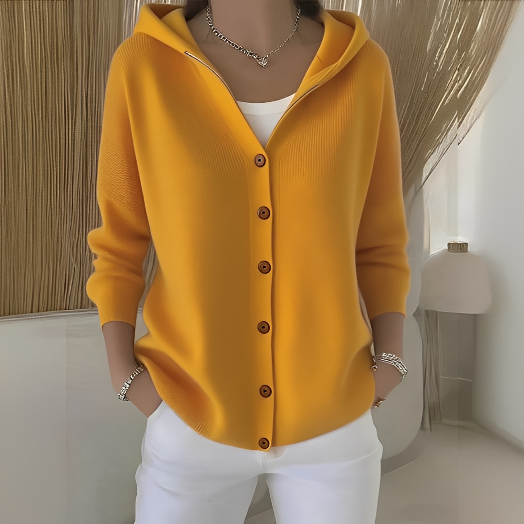 Damen Cardigan Langärmlig Baumwolle