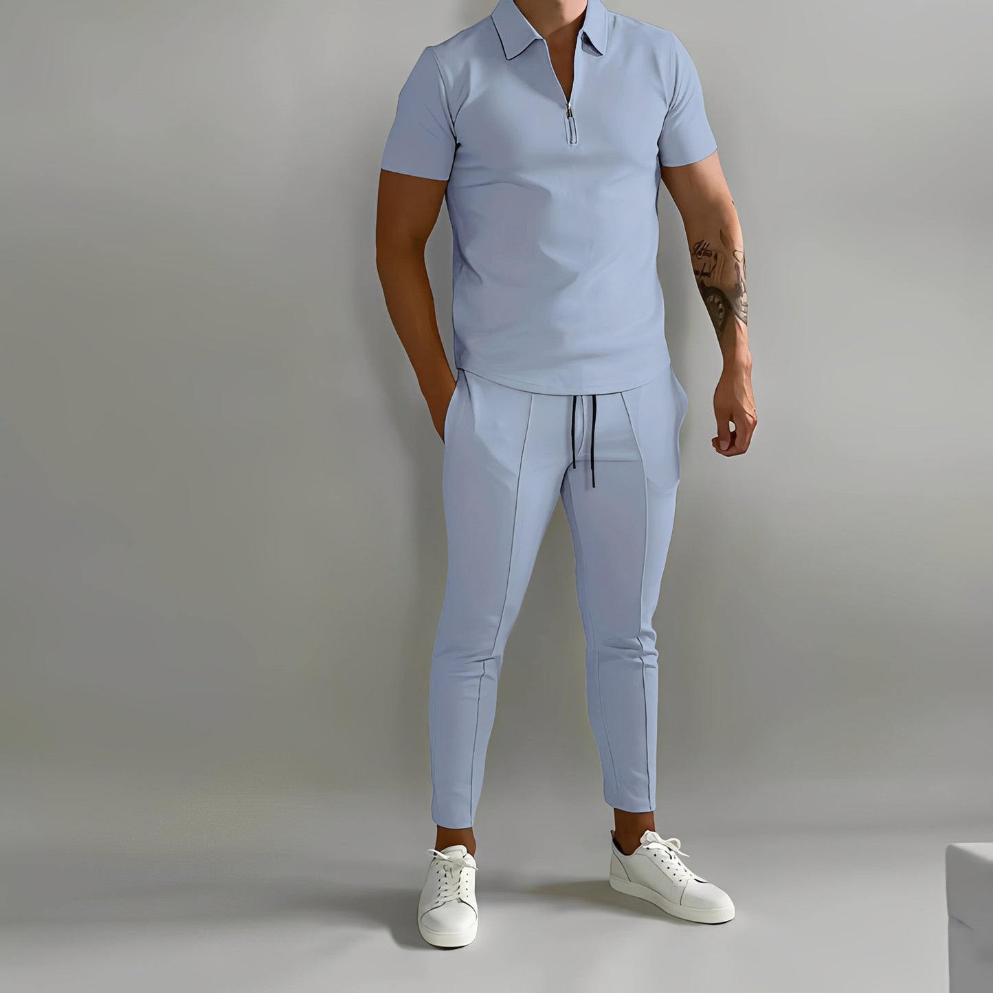 Herren Sommer Set Baumwolle Entspannt