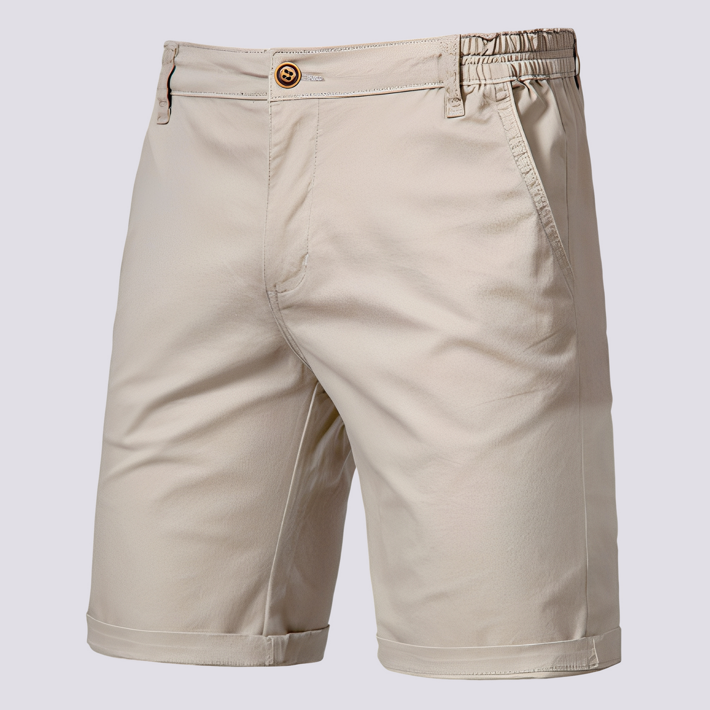 Herren Shorts Gerade Geschnitten Leicht Beige