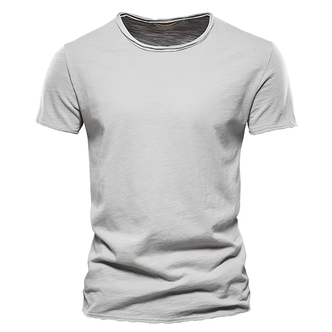 Herren Klassisches T-Shirt Baumwolle Weiß