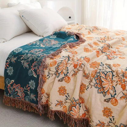 Rustikale Boho-Decke Gemütlich Wollig