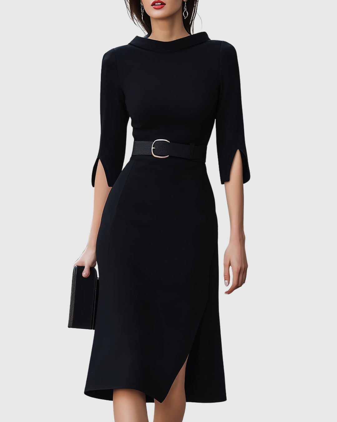 Sachiko Damen Midi-Robe Minimalistisch - Norvielle
