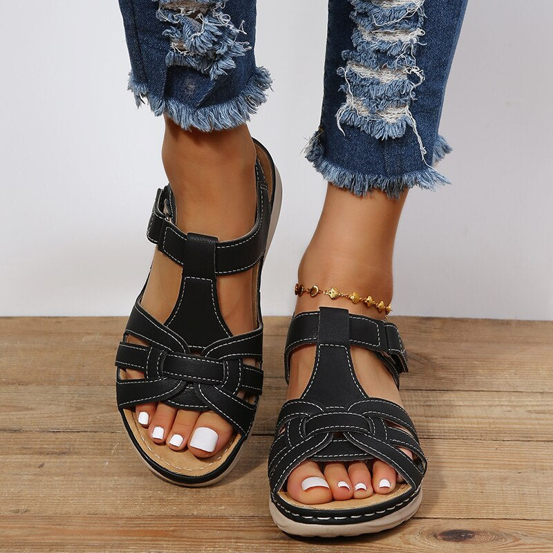 Norvielle Damen Orthopädische Sandalen Mit Plateau