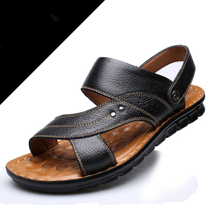 Herren Sandalen Riemen Leder