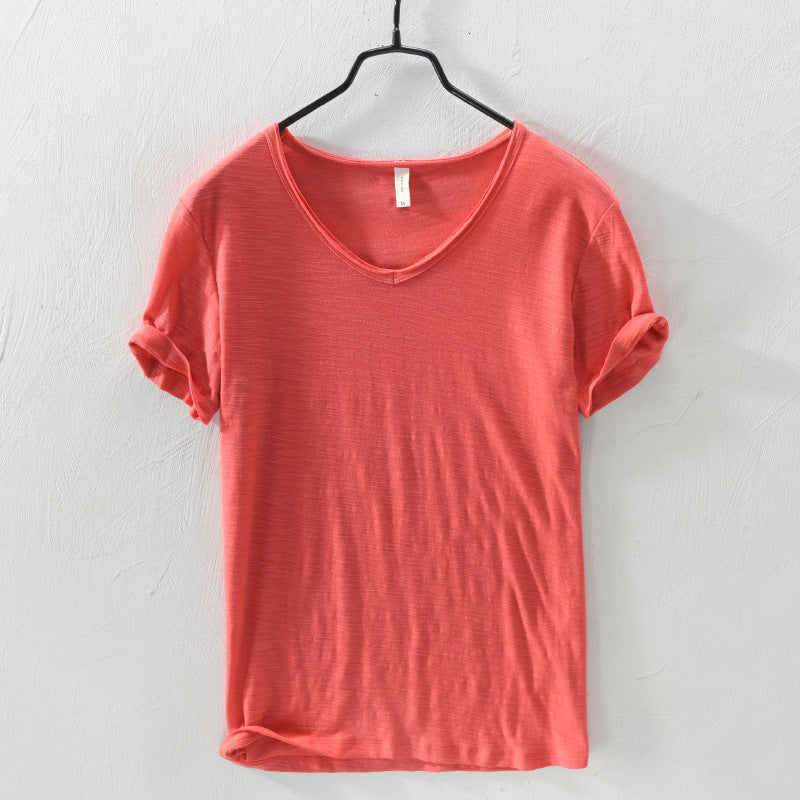 Damen Slim-Fit T-Shirt Lässig Baumwolle Weiß
