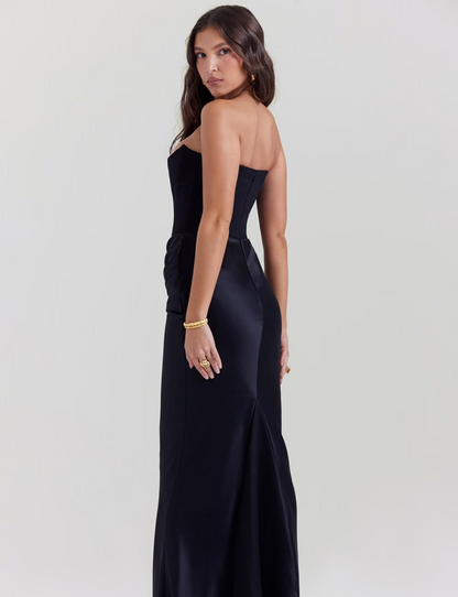 Norvielle Damen Maxikleid Korsett-Design