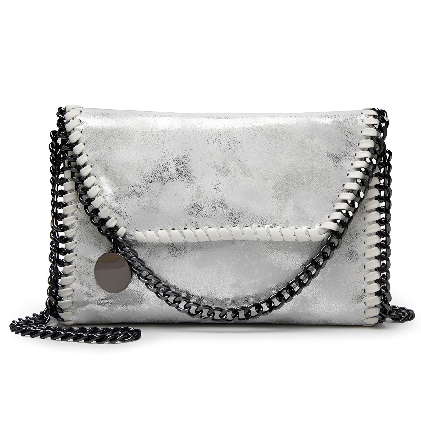 Damen Umhängetasche Kette Elegantes Design Schwarz - Norvielle
