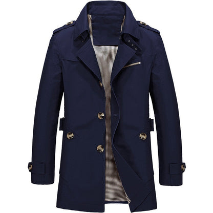 Herren Trenchcoat Klassisch Wollmix