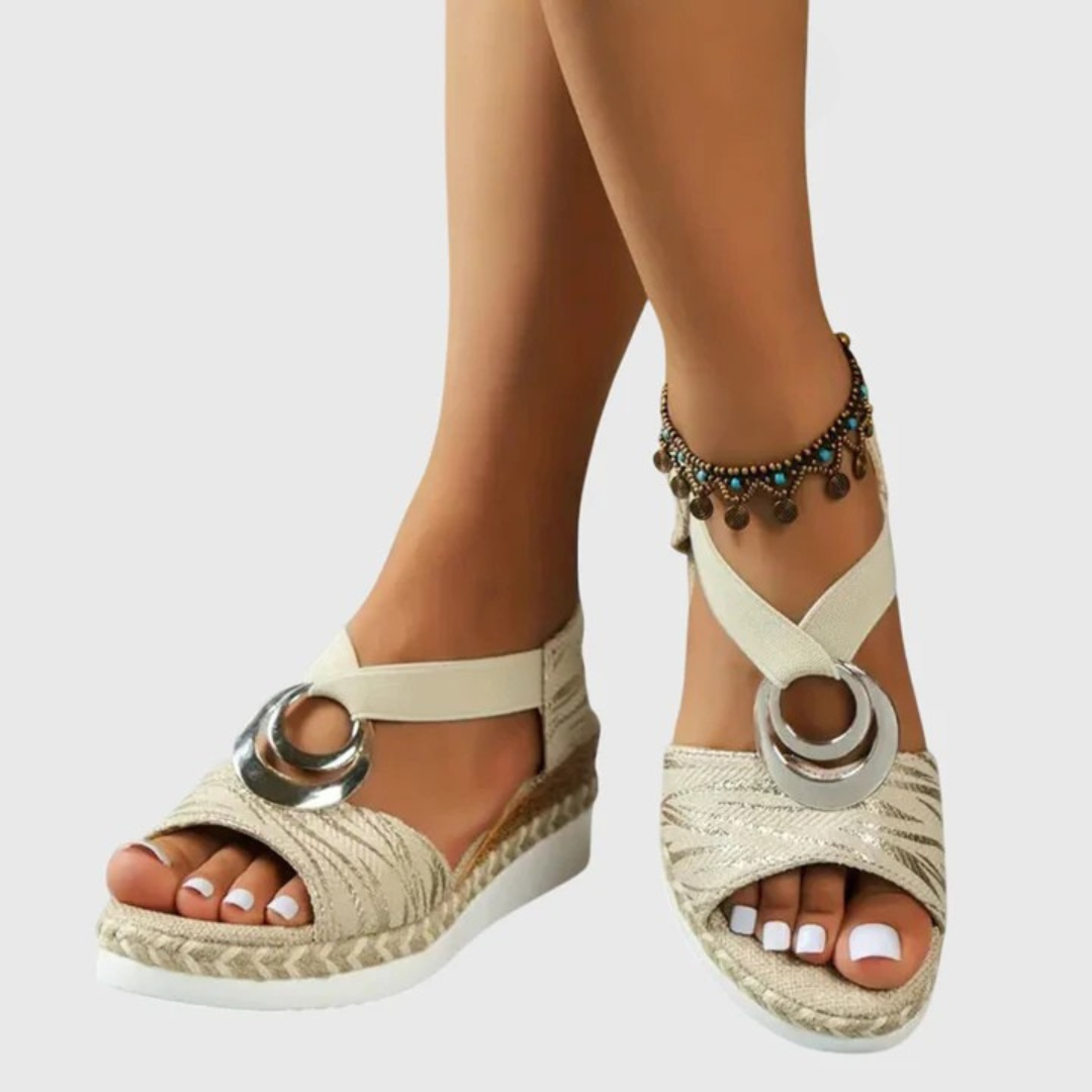 Damen Orthopädische Sandalen Schnallenriemen Leder