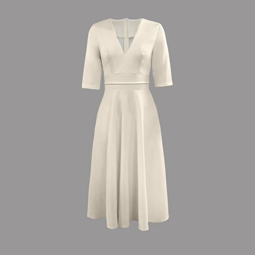 Damen Elegantes Midikleid Hochzeitsgast Ausgestellt