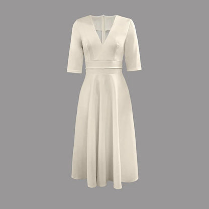 Damen Elegantes Midikleid Hochzeitsgast Ausgestellt
