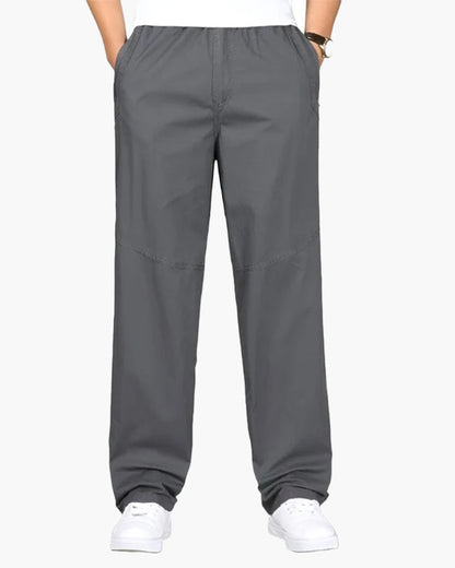 Herren Freizeithose Baumwolle Gerader Schnitt Elastikbund