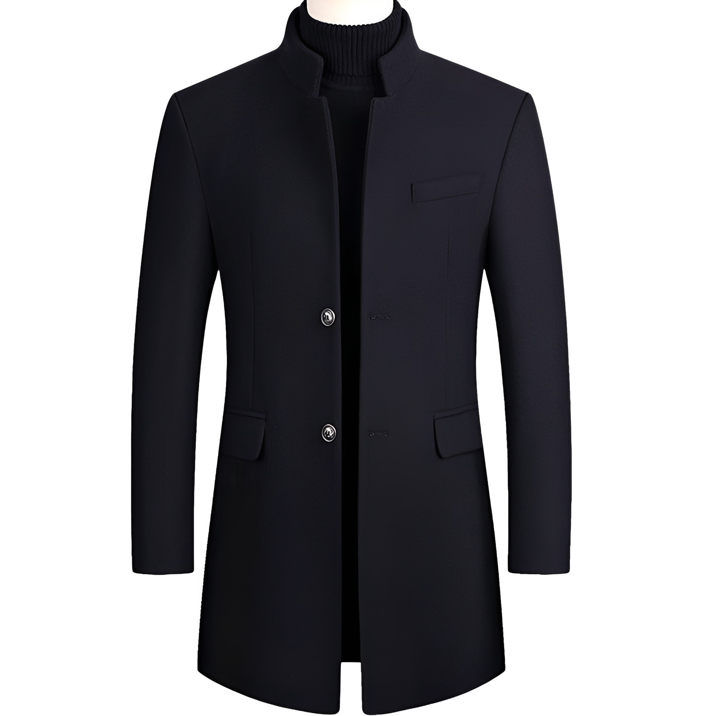 Herren Mantel Stehkragen Elegantes Design