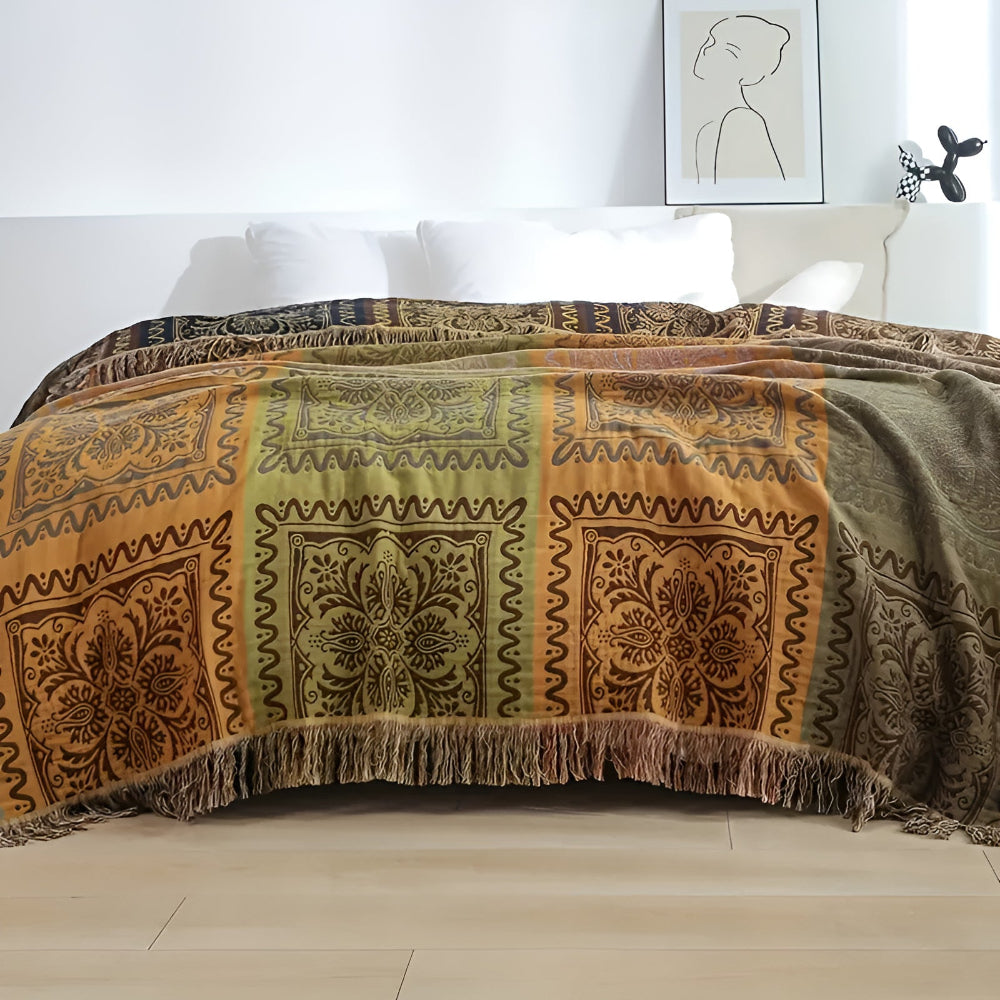 Mandala Wurfdecke Quasten Dekor - Norvielle