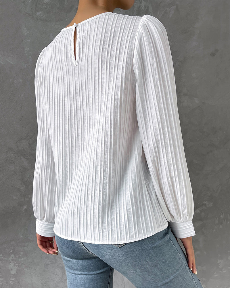 Norvielle Damen Elegantes Rundhals-Shirt