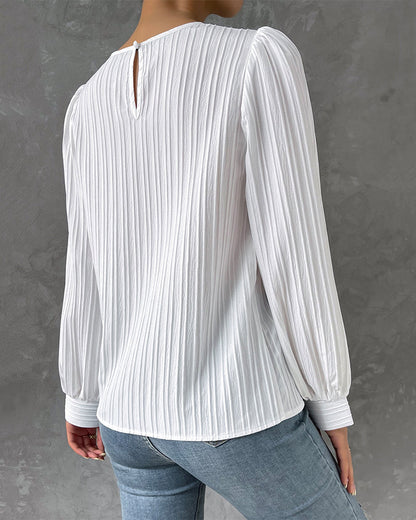 Norvielle Damen Elegantes Rundhals-Shirt