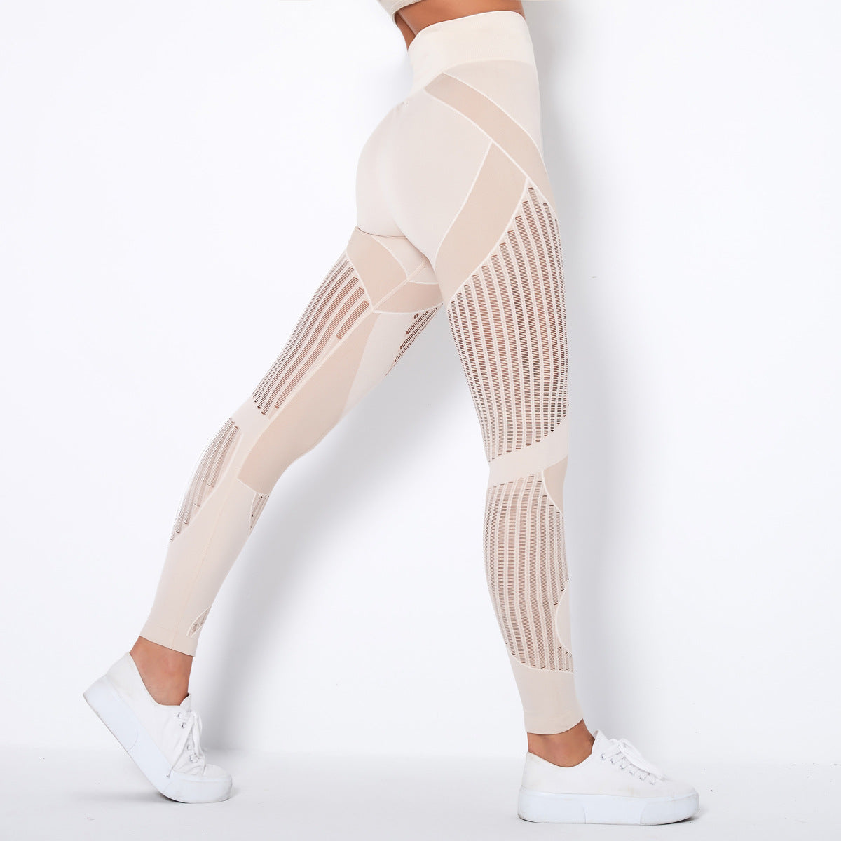 Damen Hochtaillierte Leggings Komfort Schwarz - Norvielle