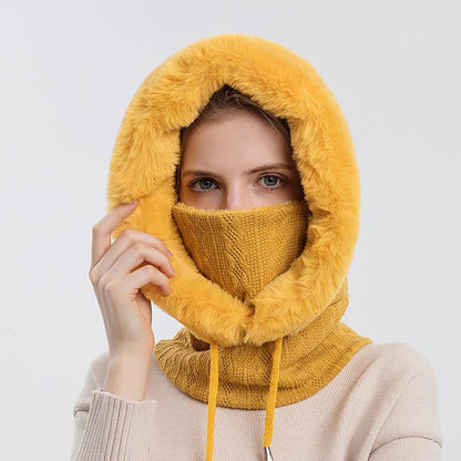 Kapuzenmütze Set Damen Warm Stilvoll