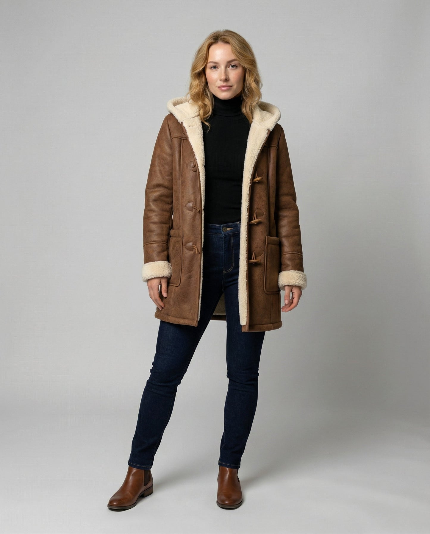 Damen dicke Kapuzenjacke