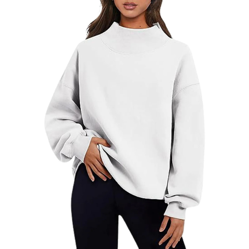 Norvielle Damen Sweatshirt Locker Sitzend Grau