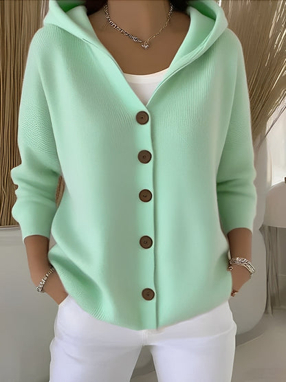 Damen Langarmjacke Kapuze Gemütlich